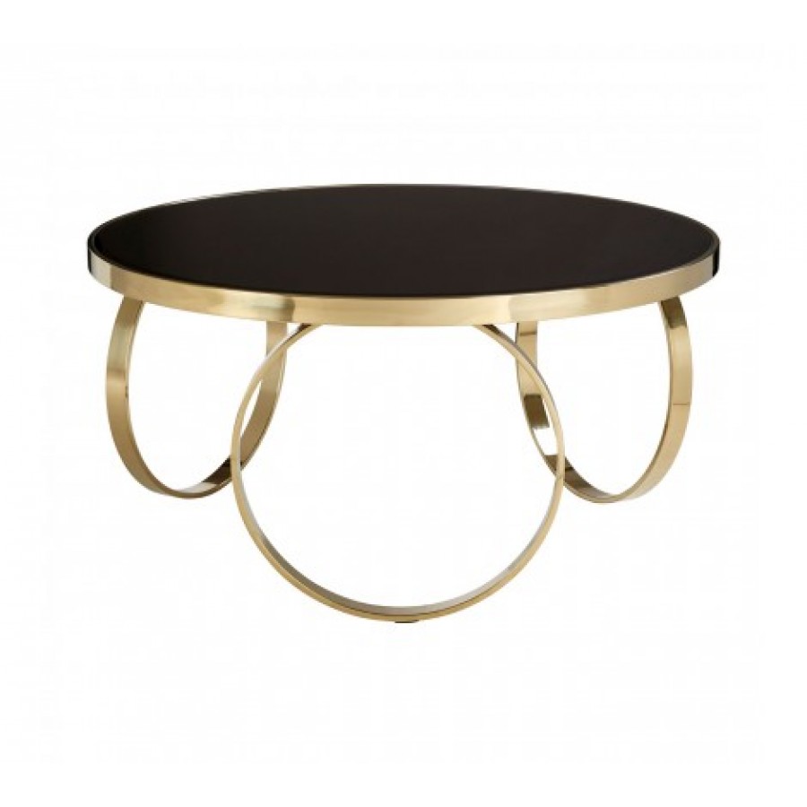 Large round store gold coffee table